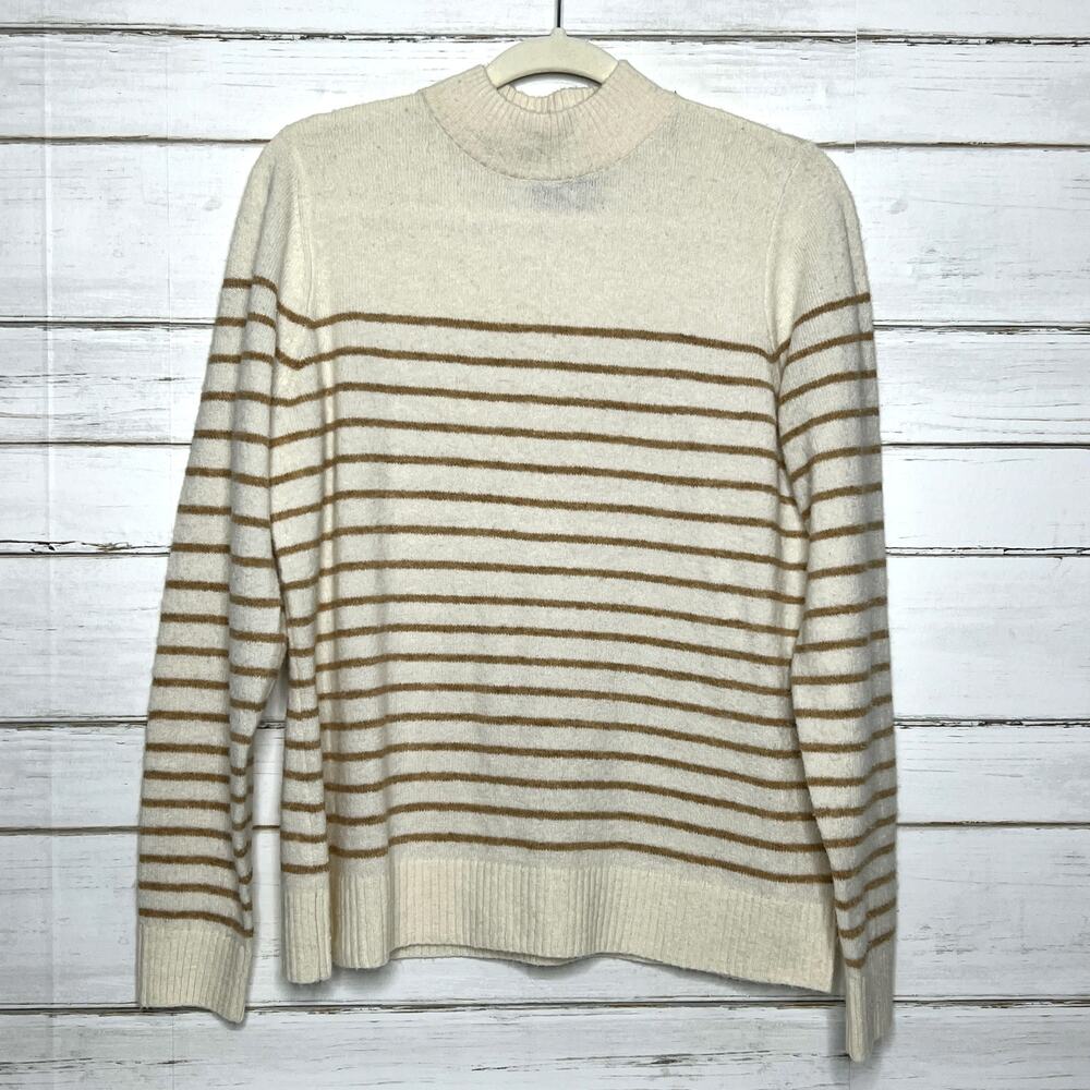 Abercrombie & Fitch Mock Neck Stripe Sweater Size Large